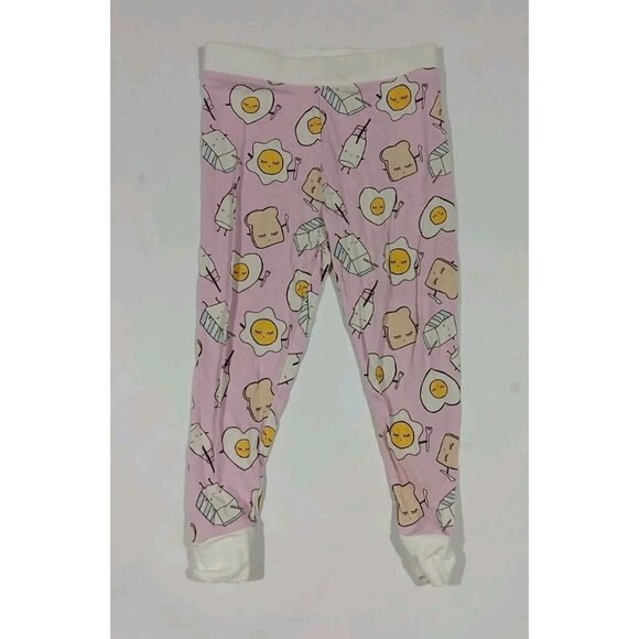 Little Sleepies Pajamas PJs Size 12-18 Months Pink Eggs Milk Breakfast Bamboo - Picture 1 of 7